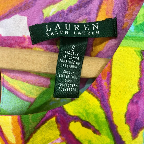 ✨Lauren Ralph Lauren Multicolored Artsy Boho Sleeveless Top - Picture 4 of 8